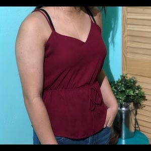 Burgundy blouse